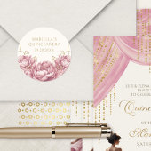 赤面ピンクフローラエレガントキンセアニェラ ラウンドシール