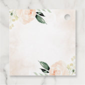 赤面ピンクフローラエレガントシャンパン庭園の結婚式 フェイバータグ (裏面)