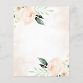 赤面ピンクフローラエレガントシャンパ結婚ーニュのメニュー (裏面)