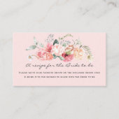 赤面ピンクフローラエレガントレシピ(花嫁用) エンクロージャーカード (正面)