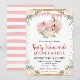 赤面ピンクフローラカボチャ秋キンセアニェラ 招待状