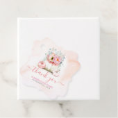 赤面ピンクフローラカボチャ赤ちゃんシャワーありがとう フェイバータグ (インサイチュ)