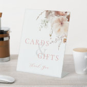 赤面ピンクフローラカードとギフト結婚ズ 台座サイン (インサイチュ)