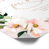 赤面ピンクフローラガールシャワー用の本 ポスター (角)