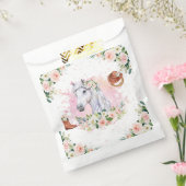 赤面ピンクフローラガールズホース誕生日パーティー フェイバーバッグ (封をした状態)