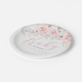 赤面ピンクフローラガールベビーイン開花 ペーパープレート (アングル)