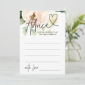 赤面ピンクフローラガールベビーシャワーアドバイスカード 招待状 (スタンド正面)