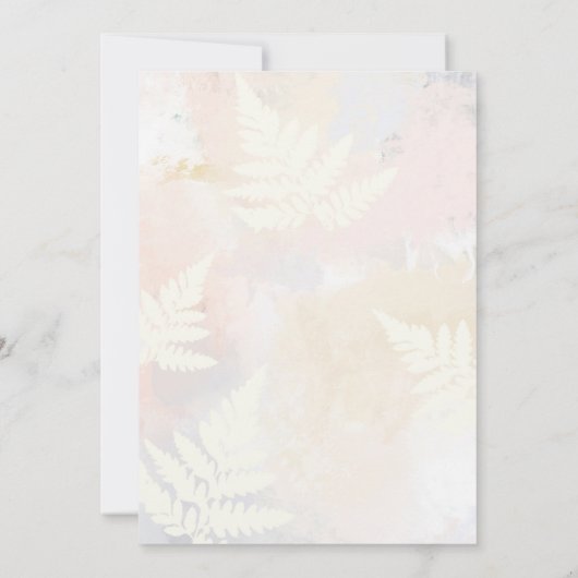 赤面ピンクフローラガールベビーシャワー招待状 招待状 (裏面)