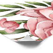 赤面ピンクフローラキンセアニェラウェルカムサイン ポスター (コーナー)