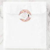 赤面ピンクフローラキンセアニェラクラシックラウンドステッキ ラウンドシール (バッグ)