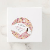 赤面ピンクフローラキンセアニェラサークルメッセージカード フェイバータグ (インサイチュ)