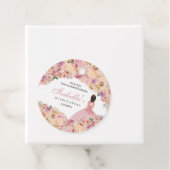 赤面ピンクフローラキンセアニェラサークルメッセージカード フェイバータグ (インサイチュ)