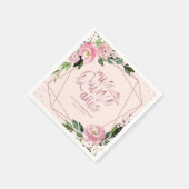 赤面ピンクフローラキンセアニェラ スタンダードカクテルナプキン (角)