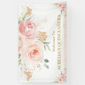 赤面ピンクフローラキンセアニラスイート16背景 横断幕 (縦)