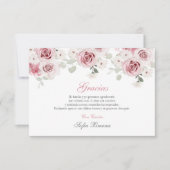 赤面ピンクフローラキンセアニラ サンキューカード (正面)