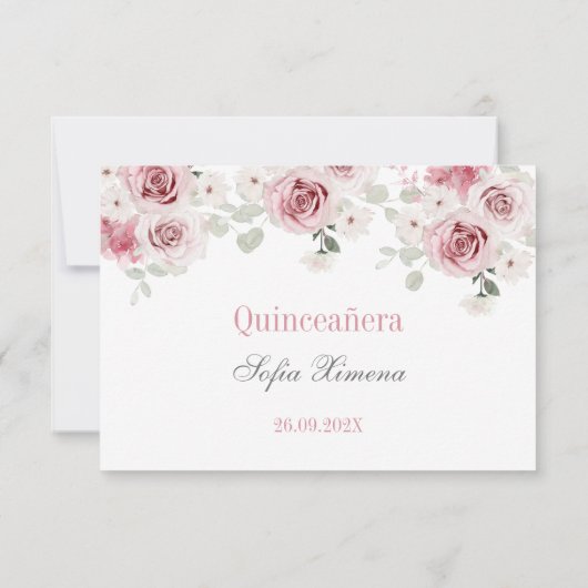 赤面ピンクフローラキンセアニラ サンキューカード (裏面)