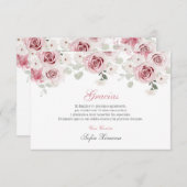 赤面ピンクフローラキンセアニラ サンキューカード (正面/裏面)