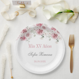 赤面ピンクフローラキンセアニラ ペーパープレート