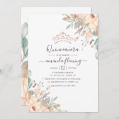 赤面ピンクフローラキンセアニラ 招待状 (正面/裏面)