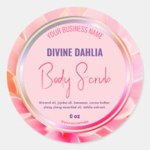 赤面ピンクフローラグラデーションフレーム製品ラベル