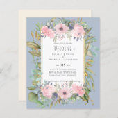 赤面ピンクフローラグリーナリーボホ結婚ズ (正面/裏面)