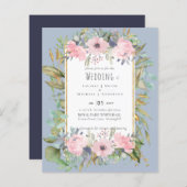 赤面ピンクフローラグリーナリーボホ結婚ズ (正面/裏面)