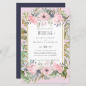 赤面ピンクフローラグリーナリーボホ結婚ズ (正面/裏面)