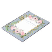 赤面ピンクフローラグリーナリーボホ結婚ズ ノートブック (左側)
