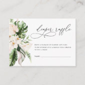 赤面ピンクフローラグリーンリーガールおむつラッフル エンクロージャーカード (正面)