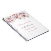 赤面ピンクフローラゲストブックキンセアニラ ノートブック (右側)
