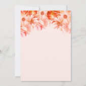 赤面ピンクフローラサプライズ誕生日ディナーパーティー 招待状 (裏面)