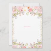 赤面ピンクフローラサプライズ80誕生日 招待状 (裏面)