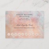 赤面ピンクフローラサロン10訪問ロイヤリティカード 名刺 (裏面)