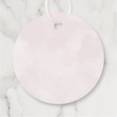 赤面ピンクフローラシップSIPホー結婚レイズラウンド フェイバータグ (裏面)