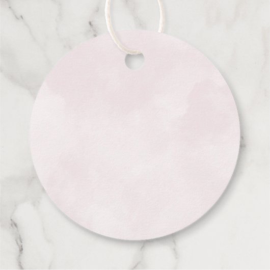 赤面ピンクフローラシップSIPホー結婚レイズラウンド フェイバータグ (裏面)