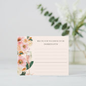 赤面ピンクフローラシャンパンレシピフォーザブライド ポストカード (スタンド正面)