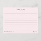 赤面ピンクフローラシャンパンレシピフォーザブライド ポストカード (裏面)