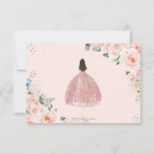 赤面ピンクフローラシルバーバタフライキンセニェラ 出欠カード (裏面)