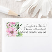 赤面ピンクフローラセージ葉ズバジェット結婚ズ ラベル (インサイチュ)