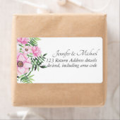 赤面ピンクフローラセージ葉ズバジェット結婚ズ ラベル (インサイチュ)