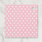 赤面ピンクフローラゾウ赤ちゃんシャワーありがとう フェイバータグ (裏面)