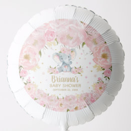 赤面ピンクフローラゾウ赤ちゃんシャワー誕生日 バルーン