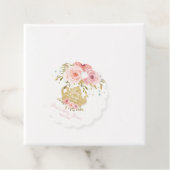 赤面ピンクフローラティーパーティー赤ちゃんシャワーありがとう フェイバータグ (インサイチュ)