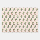 赤面ピンクフローラデザートカボスウェスタンブーツ ラッピングペーパーシート (正面3)