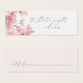 赤面ピンクフローラデート夜アイディアカード (正面&裏面)