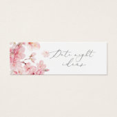 赤面ピンクフローラデート夜アイディアカード (正面)