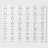 赤面ピンクフローラハート ラッピングペーパー (フラット)