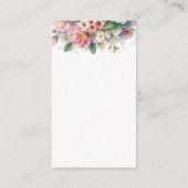 赤面ピンクフローラバニー赤ちゃんシャワー予約リクエスト エンクロージャーカード (裏面)