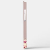 赤面ピンクフローラバラ金ゴールド滴定モノグラム Case-Mate iPhoneケース (裏面 / 左)