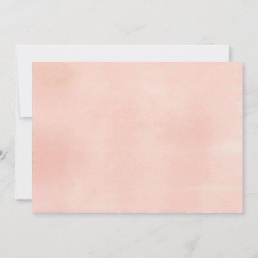 赤面ピンクフローラパステルズバプテスマガール写真 招待状 (裏面)